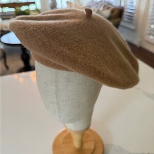 Classic Camel Colored Wool Beret